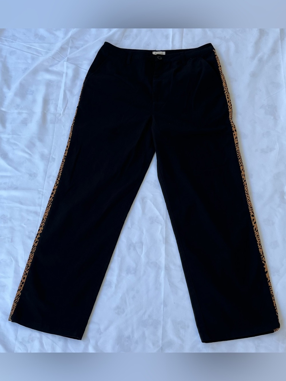 Brixton Black Straight-Leg Pants with Branded Button
